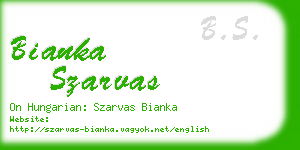 bianka szarvas business card